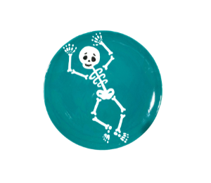 Arlington Color Me Mine Jumping Skeleton Plate