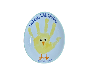 Arlington Color Me Mine Little Chick Egg Plate