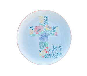 Arlington Color Me Mine Floral Cross Plate