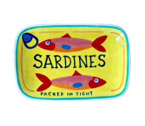 Arlington Color Me Mine Sardines Appetizer Plate