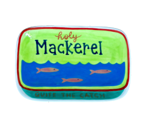 Arlington Color Me Mine Mackerel Appetizer Plate