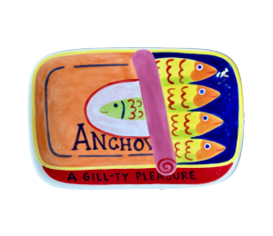 Arlington Color Me Mine Anchovies App Plate